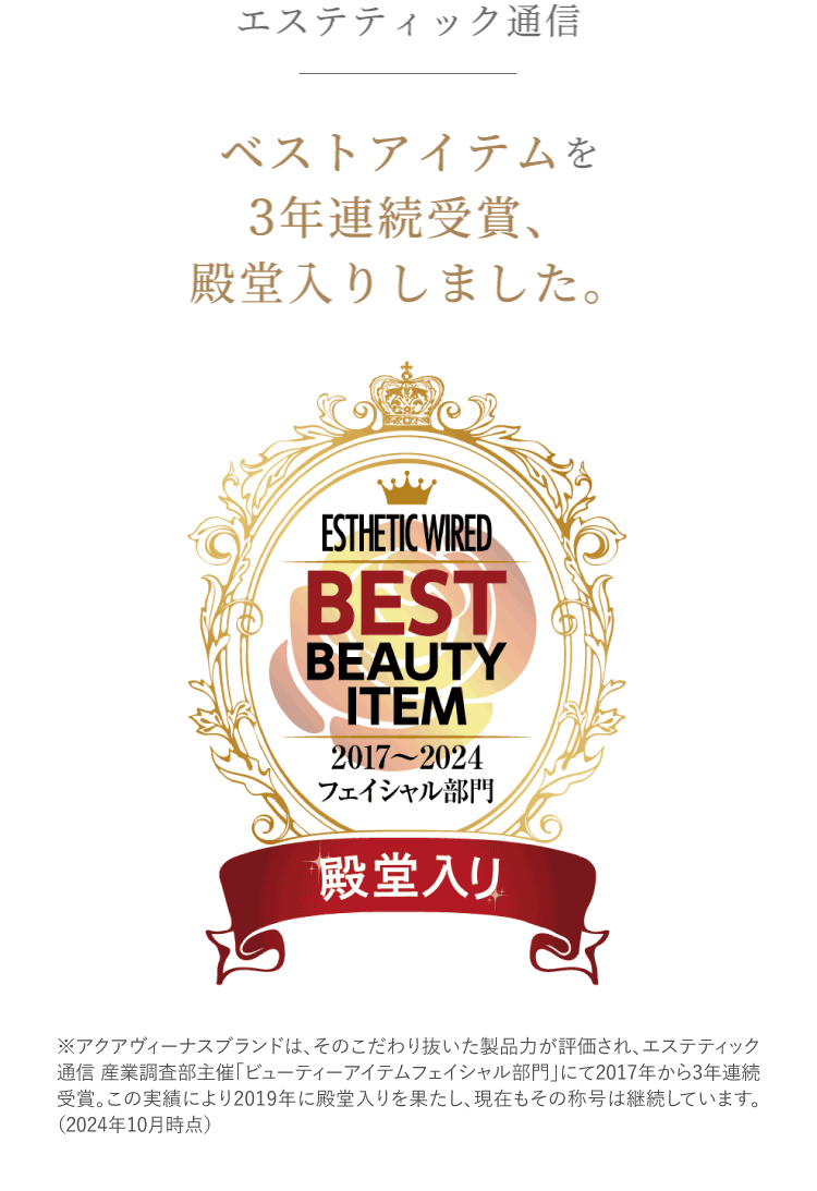 エステティック通信 ベストアイテムを2年連続受賞しました