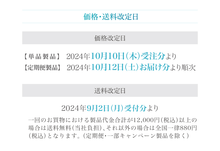 一部製品のリニューアルについて